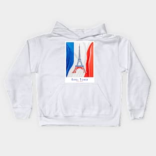 France - Artistic Eiffel Tower - Parisian Pride Kids Hoodie